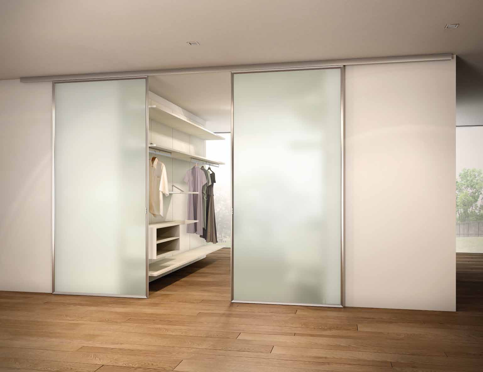 Dressing room with sliding doors of tempered glass Charme, Astor Mobili