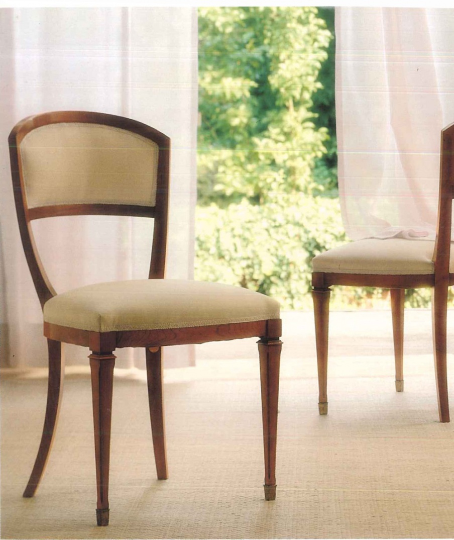 Chair with high shpenkov textile upholstery, Annibale Colombo Luxury