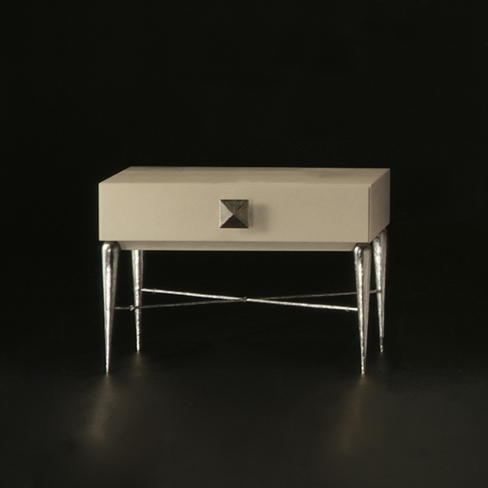 Bedside table with metal frame, Tura Luxury furniture MR