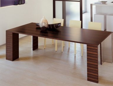 Dining table on a frame of solid wood 102 Elle, Longhi