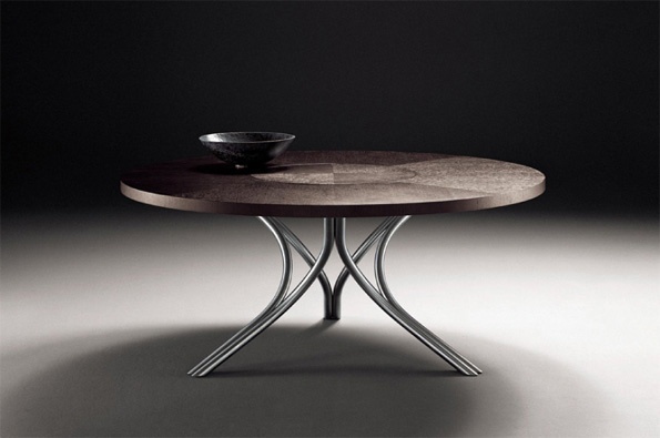 stotal wooden dining on steel legs 108 Rolls, Longhi