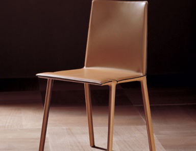 Chair, leather upholstered 137 Tati, Longhi