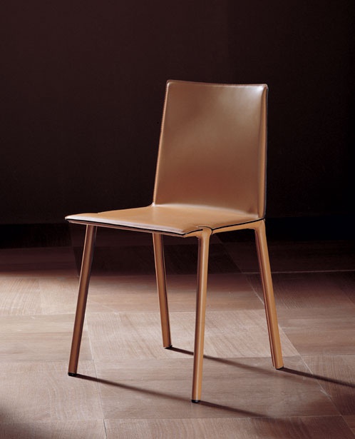 Chair, leather upholstered 137 Tati, Longhi