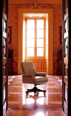 Chair swivel leather upholstered Congress conference, Mascheroni