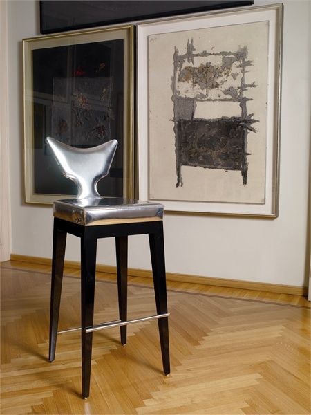 Bar chair on a frame of solid beech Napoleon Bar Mascheroni