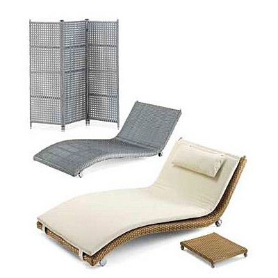 Deck chair on a metal frame, EMMANUELLE - Smania