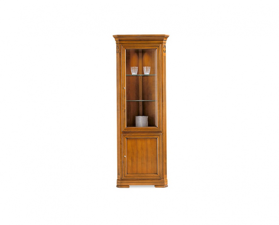 Corner showcase made of solid wood, SELVA
