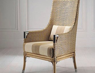Chair in leather upholstery, SMANIA