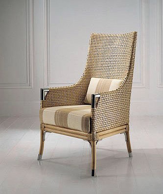 Chair in leather upholstery, SMANIA