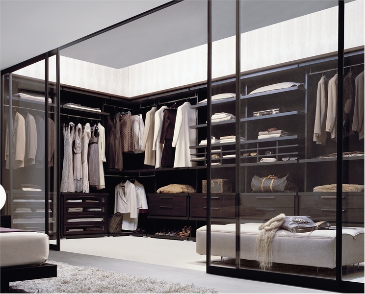 Finished with melamine walk-in closet Metrica 2, MisuraEmme