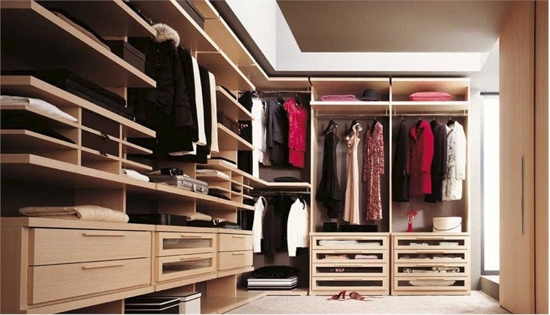 Dressing room finished with melamine Metrica 3, MisuraEmme
