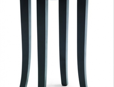 Round coffee table on a frame of solid wood with marble top Siam, Mobileffe