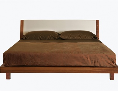Double bed made of walnut, Malibu, Morelato