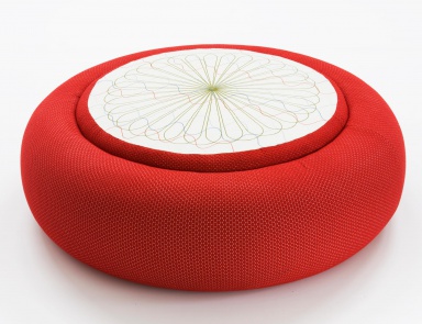 Pouf upholstered in fabric Donut, Moroso