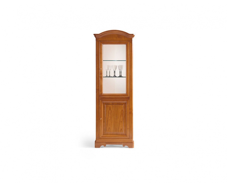 Corner showcase made of solid wood, SELVA