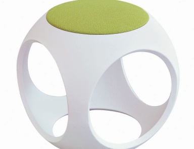 The puff on the frame made of technopolymer Oblio, Moroso