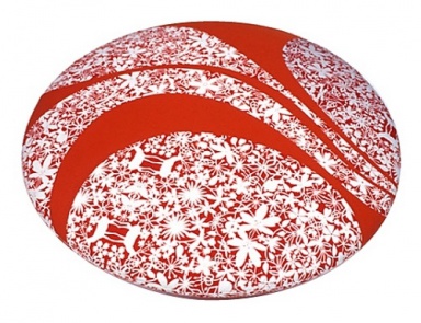 Poof on the frame of polyurethane foam upholstered with cotton Collection Tord Boontje, Moroso