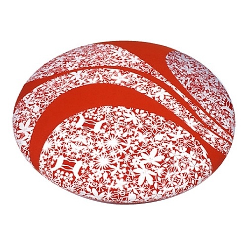 Poof on the frame of polyurethane foam upholstered with cotton Collection Tord Boontje, Moroso