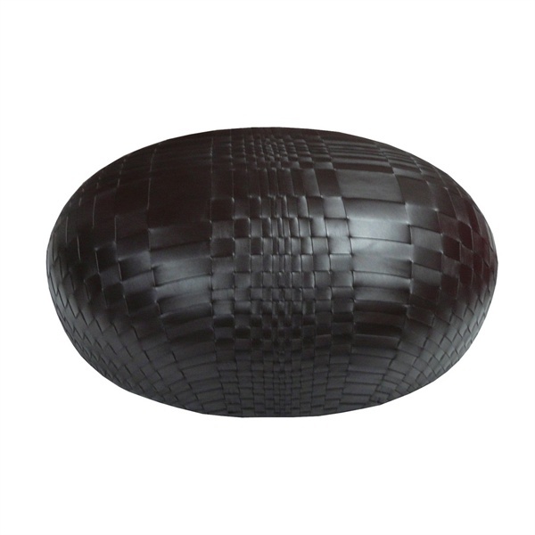 Pouf upholstered in leather Dew, Moroso