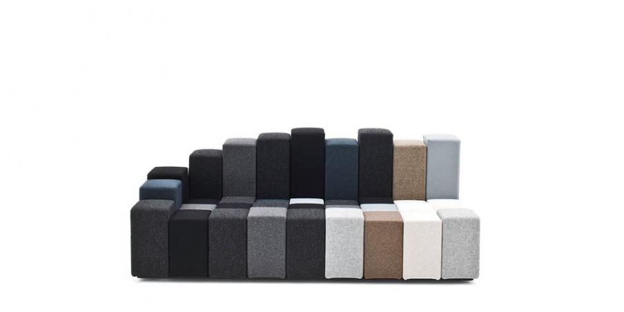 Sofa with left armrest Do-lo-rez from the Italian manufacturer Moroso.