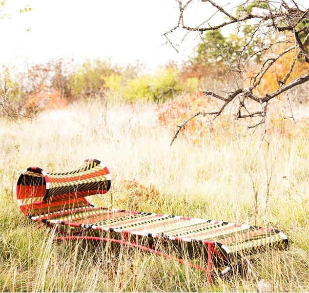 Deck chair on a steel frame Lounger, Sunny, Moroso