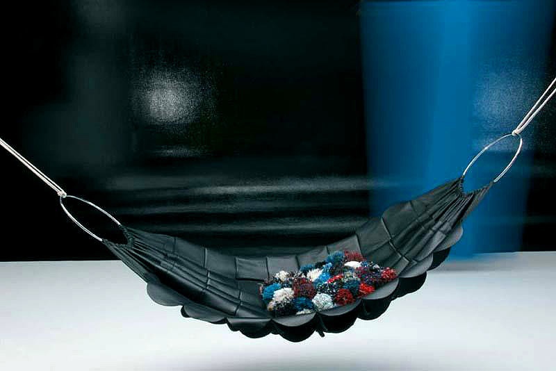 Bed-hammock made of leather and fabric Hammock, Moroso