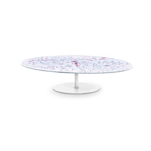 The table on a steel base, Bon bon, Moroso