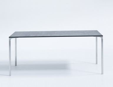 Dining table with glass top Black Stone, Moroso