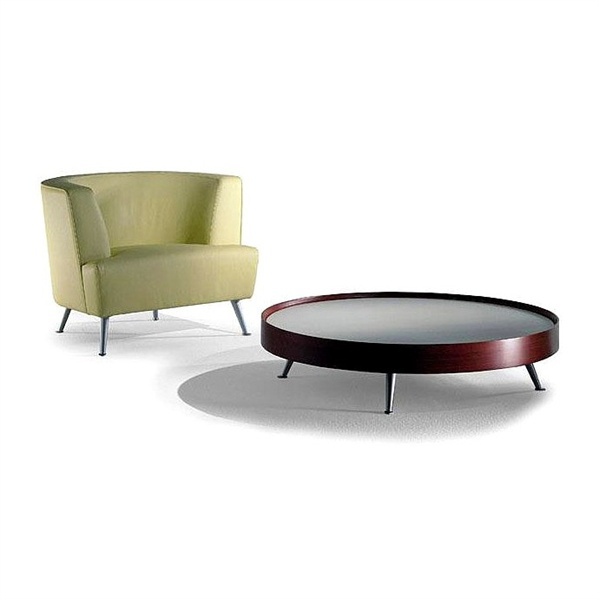 Desk on a frame of beech with glass top Jules, Moroso