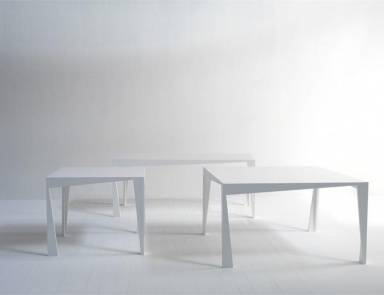 Dining table with top made of MDF T-Twist, Moroso