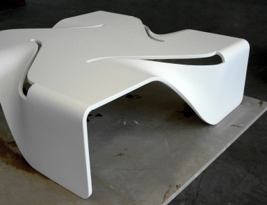 Coffee table made of Corian Vertigo, Moroso