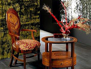 Coffee table solid wood with glass top CD09, Carpanelli