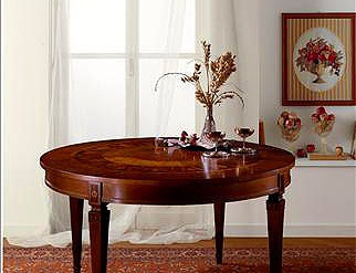 Sliding dining table solid wood T472, Carpanelli