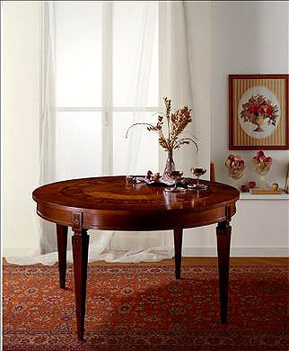 Sliding dining table solid wood T472, Carpanelli