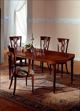 Sliding dining table solid wood T492, Carpanelli