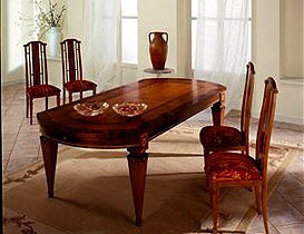 Folding dining table solid wood T522, Carpanelli