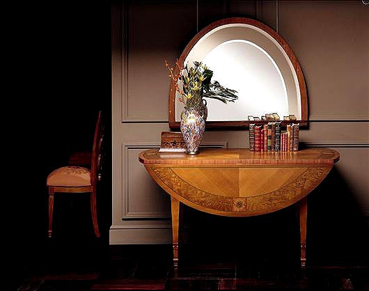 Sliding the console on a frame of solid walnut T632, Carpanelli