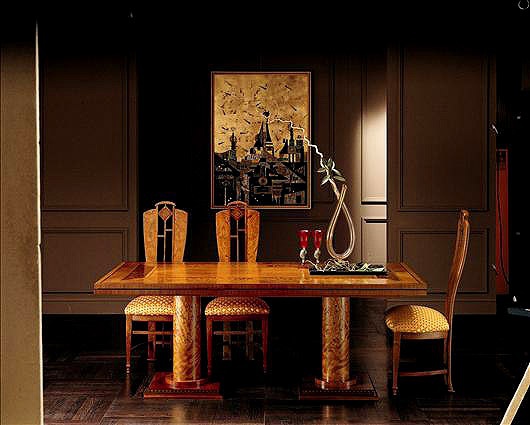 Dining table sliding on a frame of solid wood T642, Carpanelli