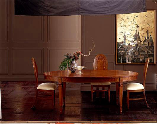 Sliding dining table solid wood T652, Carpanelli