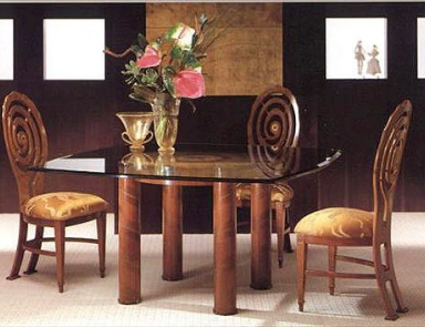 Dining table with crystal countertops TA12, Carpanelli