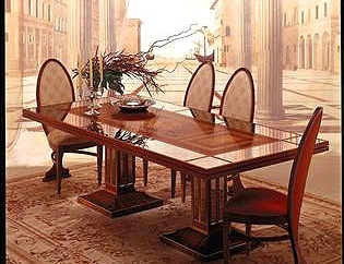 Sliding dining table solid wood TA27, Carpanelli