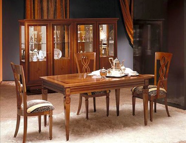 Dining table sliding from solid maple or walnut TA29, Carpanelli