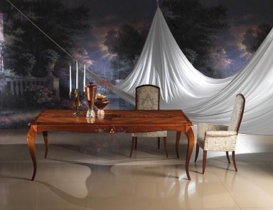 Dining table sliding on a frame of solid walnut TA33, Carpanelli