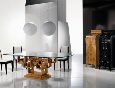 Dining table with glass top TA34, Carpanelli