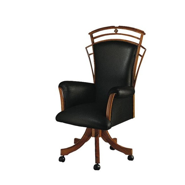 The chair of the working rotating leather upholstered PO17, Carpanelli