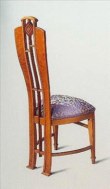 Chair wooden frame upholstered in fabric SE25, Carpanelli