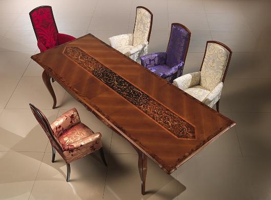 Chair with armrests on a frame of solid walnut upholstered SE35, Carpanelli