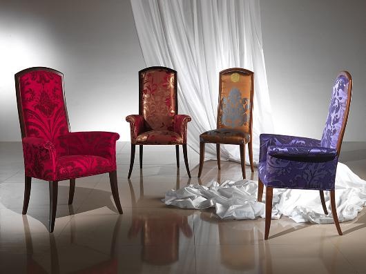 A chair on a frame of solid walnut upholstered SE35, Carpanelli