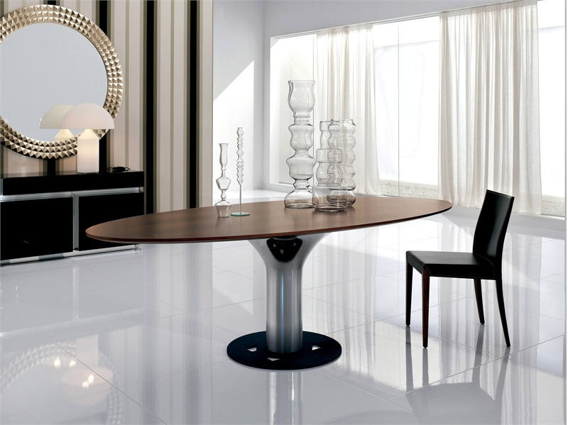 Dining table on metal base Aran, Cattelan Italia