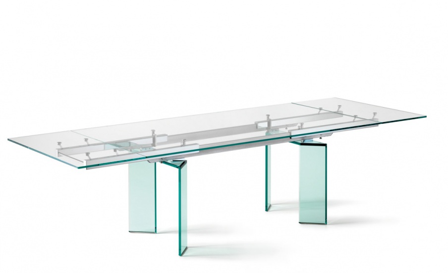 Dining table glass sliding Delta, Cattelan Italia